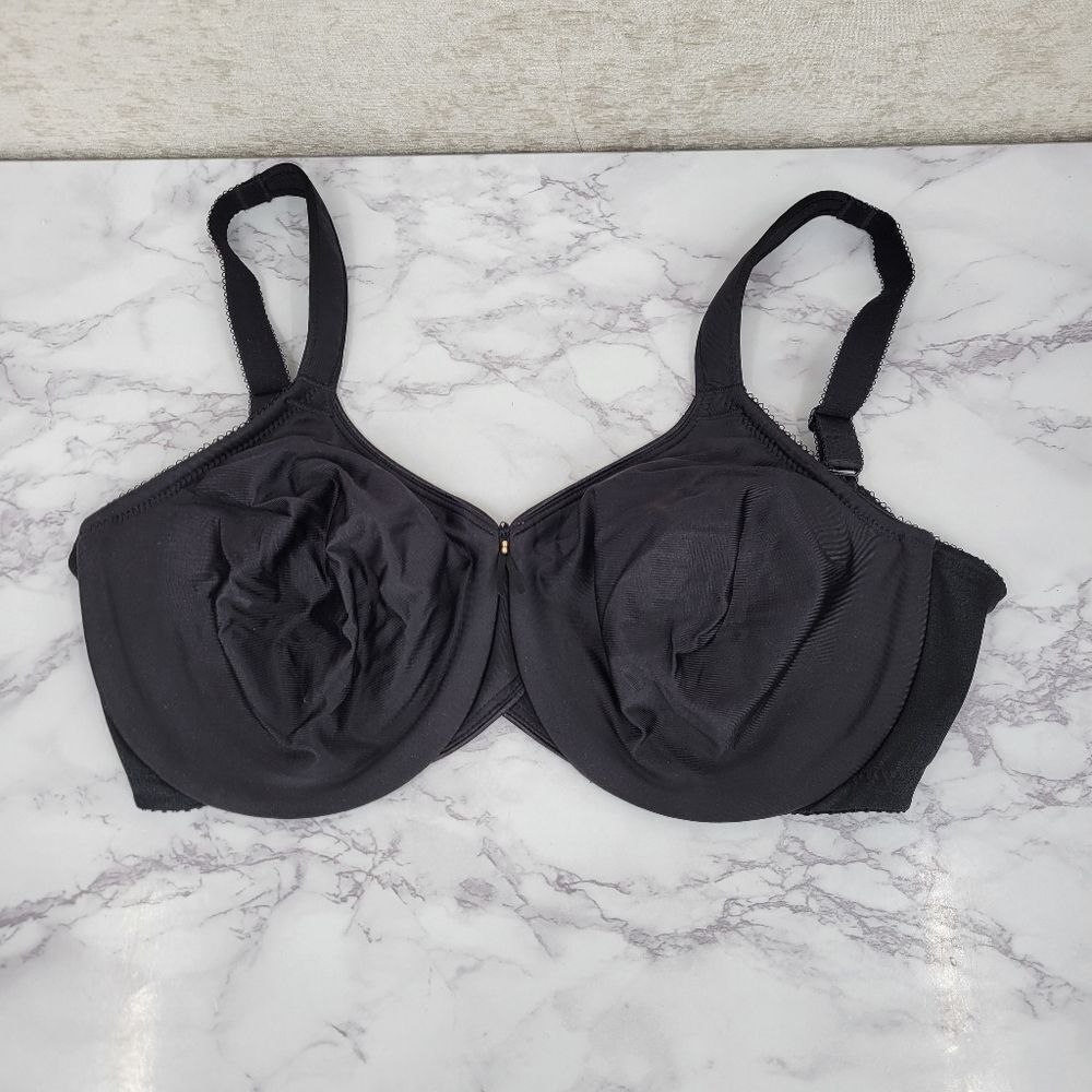Wacoal 85185 Black Bodysuede Underwire Bra Discontinued Style 36DDD